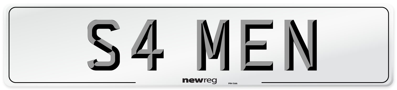 S4 MEN Number Plate from New Reg